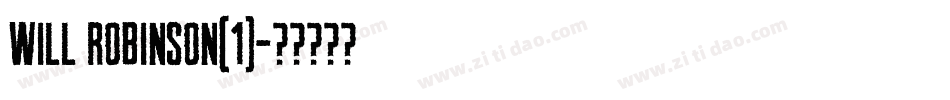 Will Robinson(1)字体转换